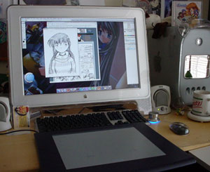 my mac g4 station, complete with gadgetry... my mac g4 station, complete with gadgetry...