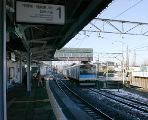 picture of Tagajou station, looking west towards Sendai picture of Tagajou station, looking west towards Sendai