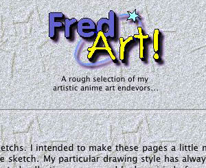 screenshot of the very first Fredart site... screenshot of the very first Fredart site...