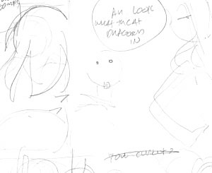 part of a layout sketch for the last comic.