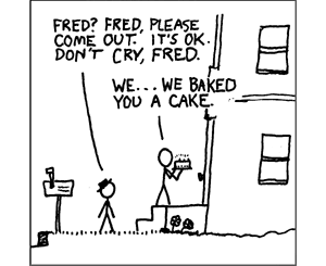 XKCD, they baked Fred a cake once XKCD, they baked Fred a cake once