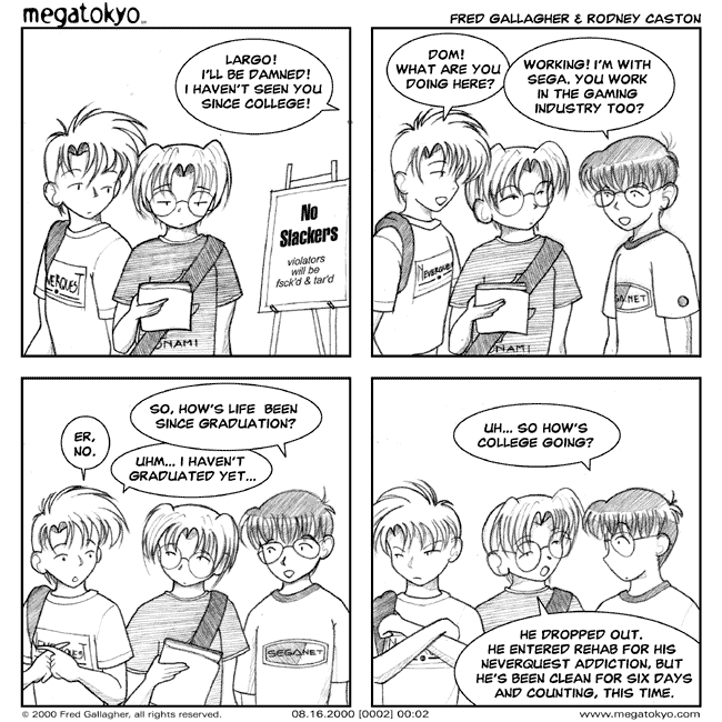 Comic 2: "E3 Meetings Friends", Chapter 0, Number 2, August 16th, 2000 Strip 2