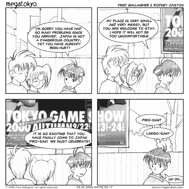 Comic 18: "Tokyo Game Show", Chapter 0, Number 17, September 22nd, 2000 Strip 18