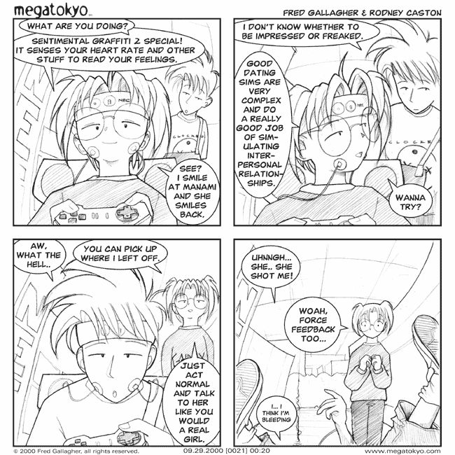 Comic 21: "Force Feedback", Chapter 0, Number 20, September 29th, 2000 Strip 21