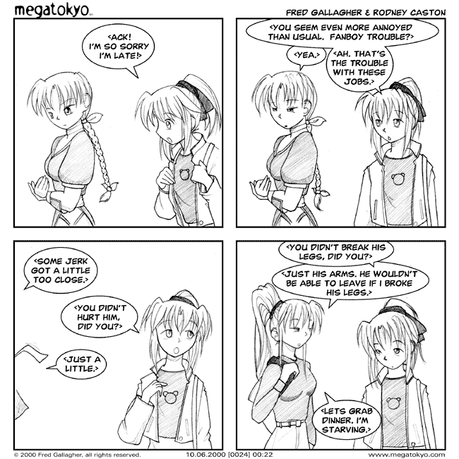 Comic 24: "Just a Little", Chapter 0, Number 22, October 6th, 2000 Strip 24