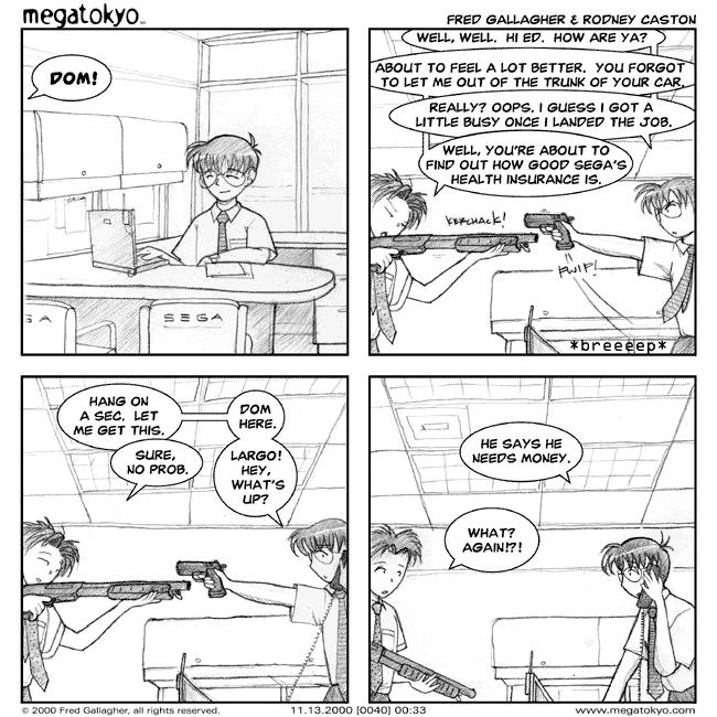 Comic 40: "The Killers", Chapter 0, Number 33, November 13th, 2000 Strip 40