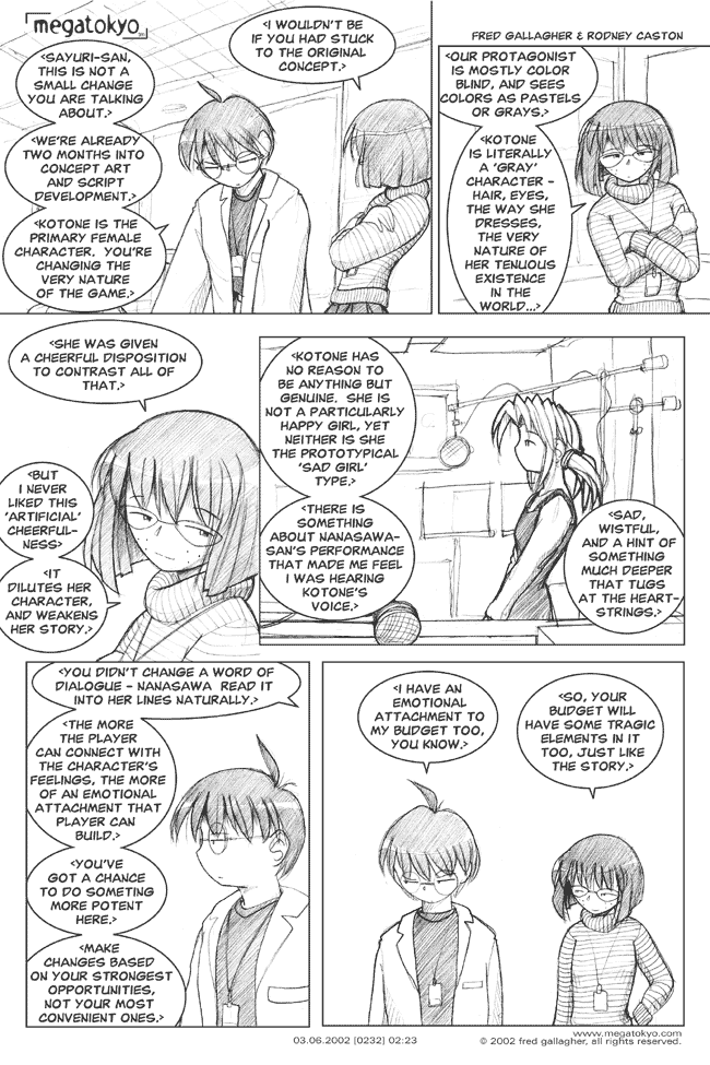 Comic 232: "small changes", Chapter 2, Number 23, March 6th, 2002 Strip 232
