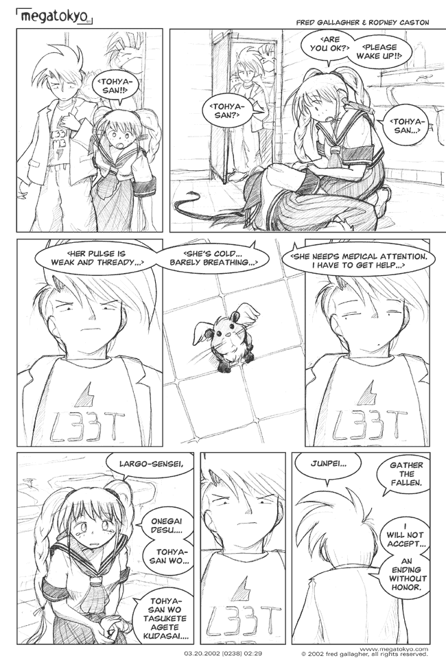 Comic 238: "an ending without honor", Chapter 2, Number 29, March 20th, 2002 Strip 238