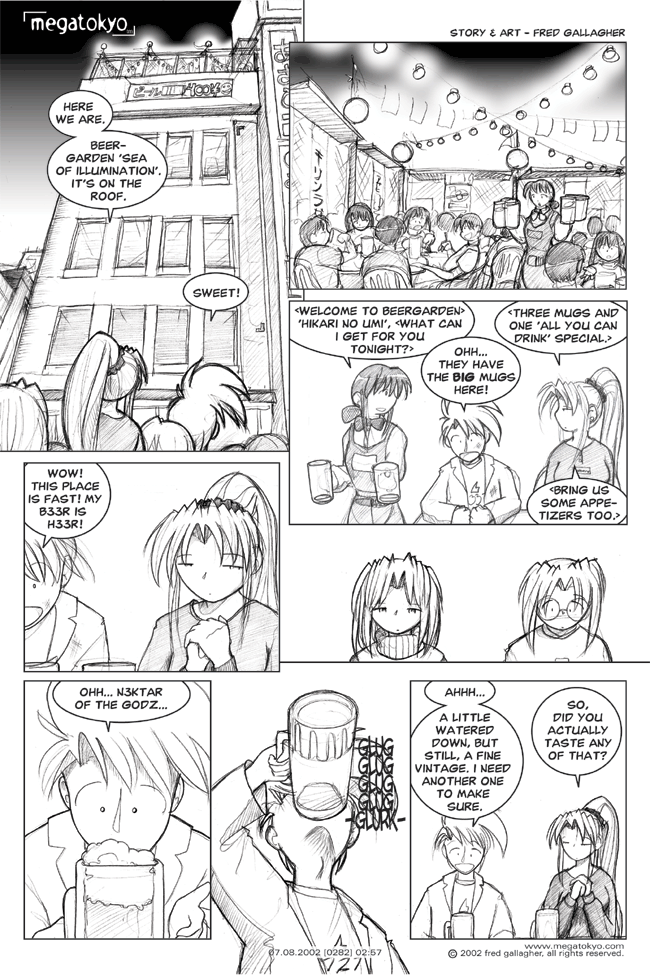 Comic 282: "n3kt4r of the godz", Chapter 2, Number 57, July 8th, 2002 Strip 282