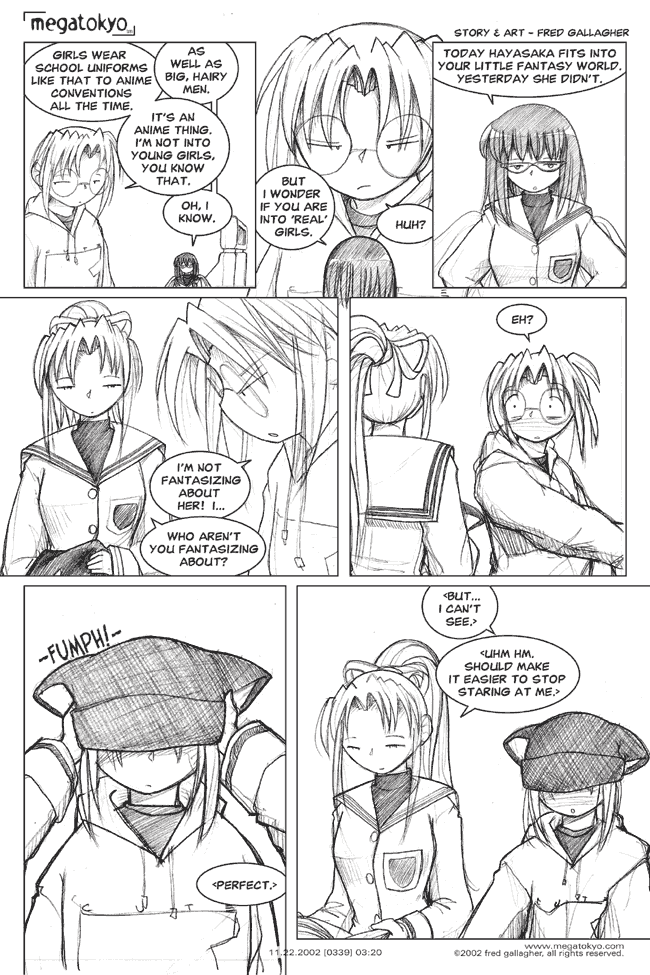 Comic 339: "blind and busted", Chapter 3, Number 20, November 22nd, 2002 Strip 339, Volume 3, Page 28