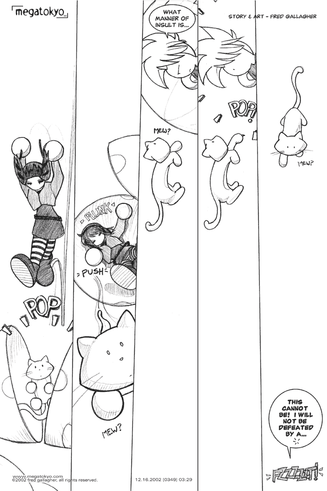 Comic 349: "just a little claw", Chapter 3, Number 29, December 16th, 2002 Strip 349, Volume 3, Page 37