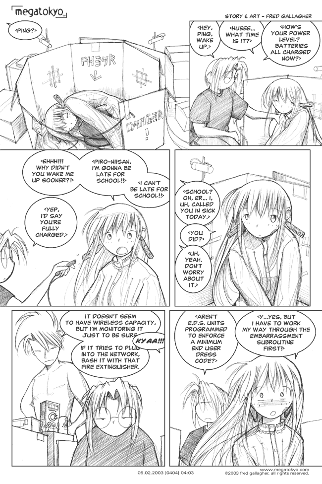 Comic 404: "end user dress codes", Chapter 4, Number 3, May 2nd, 2003 Strip 404, Volume 3, Page 81