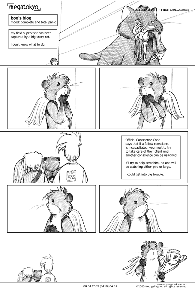 Comic 418: "big trouble", Chapter 4, Number 14, June 4th, 2003 Strip 418, Volume 3, Page 92