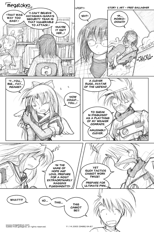 Comic 485: "extraordinarily massive", Chapter 4, Number 67, November 14th, 2003 Strip 485, Volume 3, Page 145