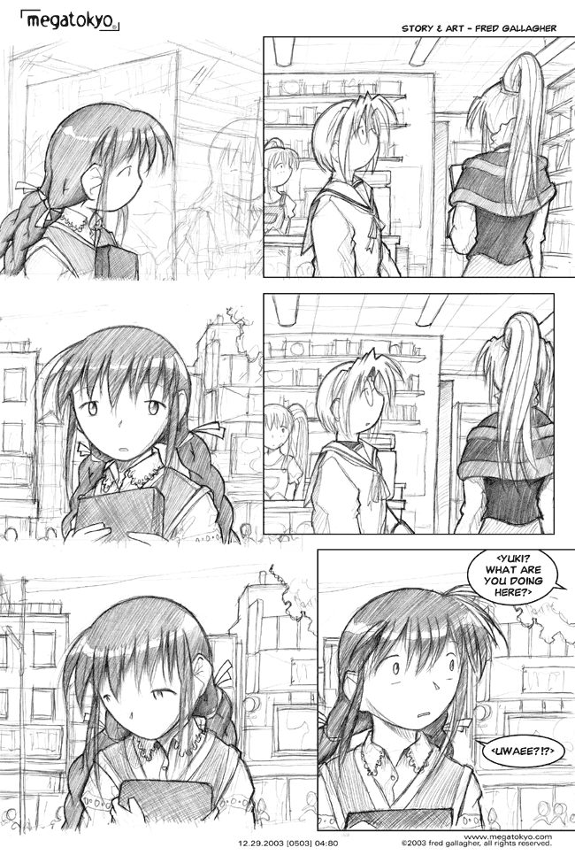 Comic 503: "arrested flight", Chapter 4, Number 80, December 29th, 2003 Strip 503, Volume 3, Page 158