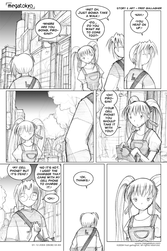 Comic 506: "thanks", Chapter 4, Number 83, January 12th, 2004 Strip 506, Volume 3, Page 161