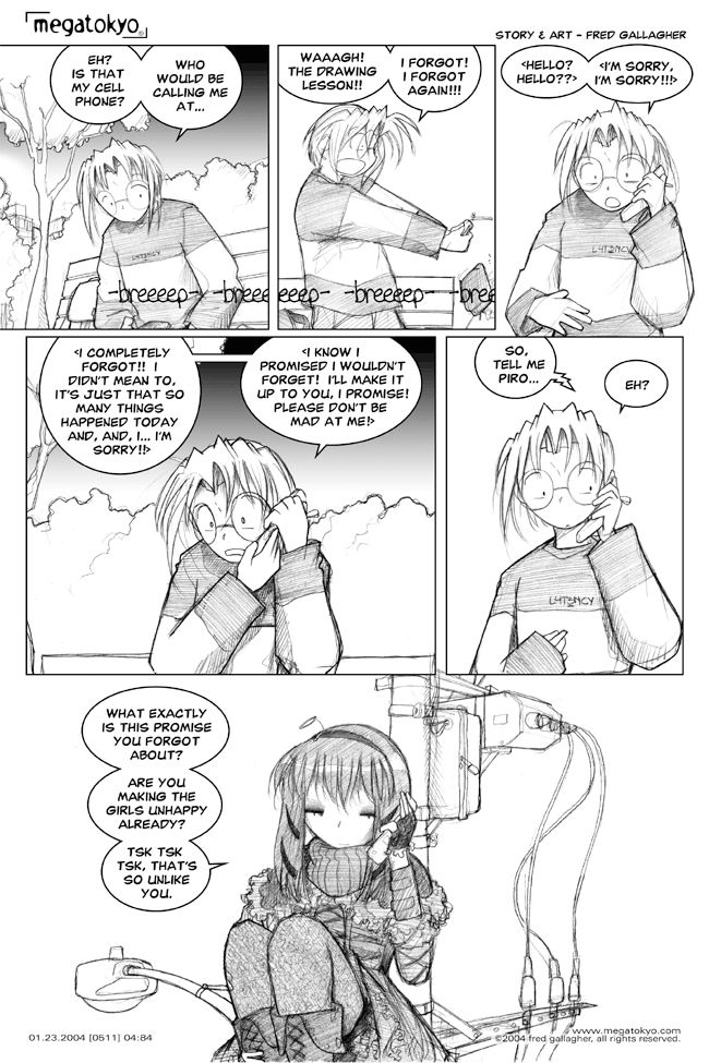 Comic 511: "so unlike you", Chapter 4, Number 85, January 23rd, 2004 Strip 511, Volume 3, Page 163