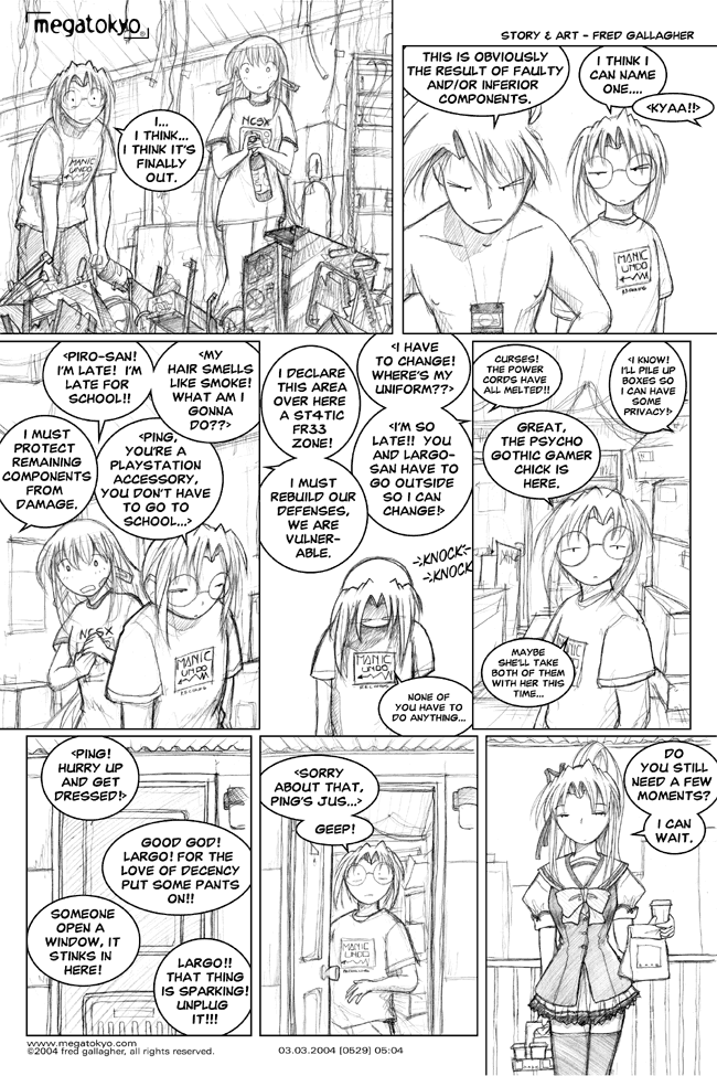 Comic 529: "take my roommates. please.", Chapter 5, Number 4, March 3rd, 2004 Strip 529, Volume 4, Page 12