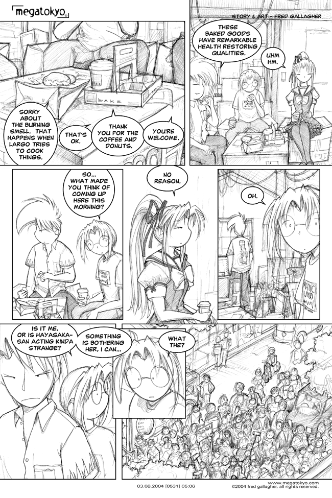 Comic 531: "something bothering her", Chapter 5, Number 6, March 8th, 2004 Strip 531, Volume 4, Page 14