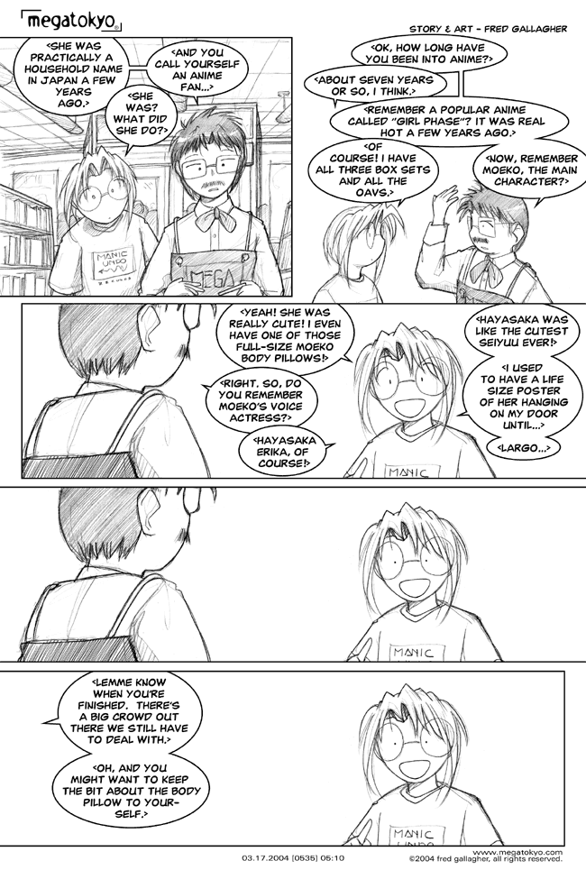 Comic 535: "connecting the dots", Chapter 5, Number 10, March 17th, 2004 Strip 535, Volume 4, Page 18