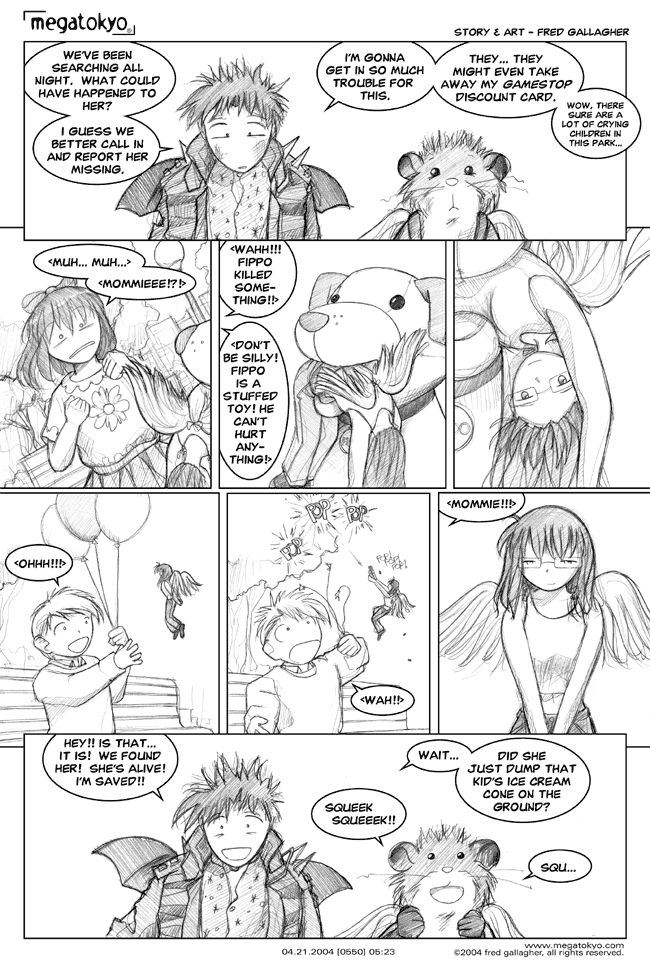 Comic 550: "playin' in the park", Chapter 5, Number 23, April 21st, 2004 Strip 550, Volume 4, Page 31