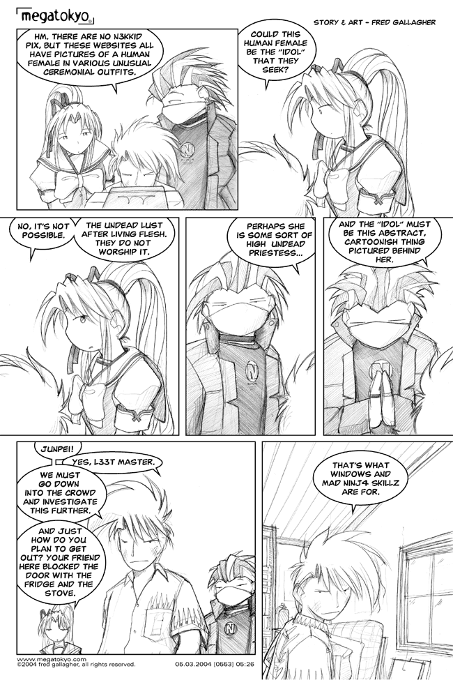 Comic 553: "an abstract, cartoonish thing", Chapter 5, Number 26, May 3rd, 2004 Strip 553, Volume 4, Page 34