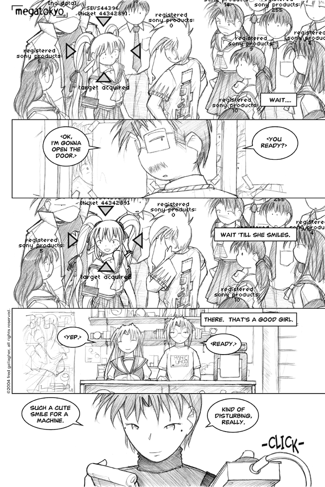 Comic 575: "a disturbing smile", Chapter 5, Number 45, June 23rd, 2004 Strip 575, Volume 4, Page 53