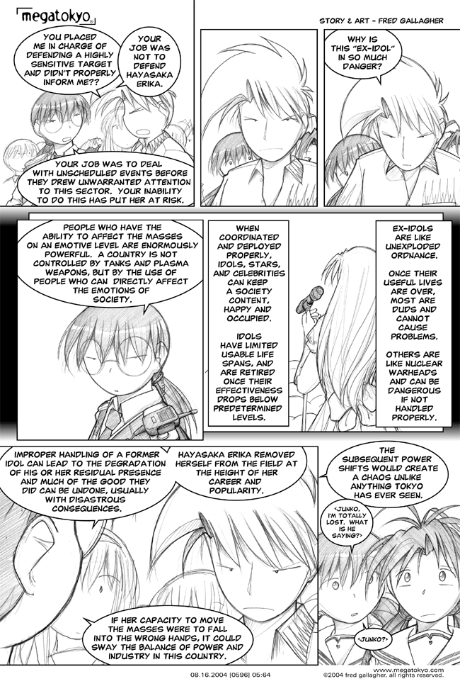 Comic 597: "unexploded ordnance", Chapter 5, Number 65, August 18th, 2004 Strip 597, Volume 4, Page 73