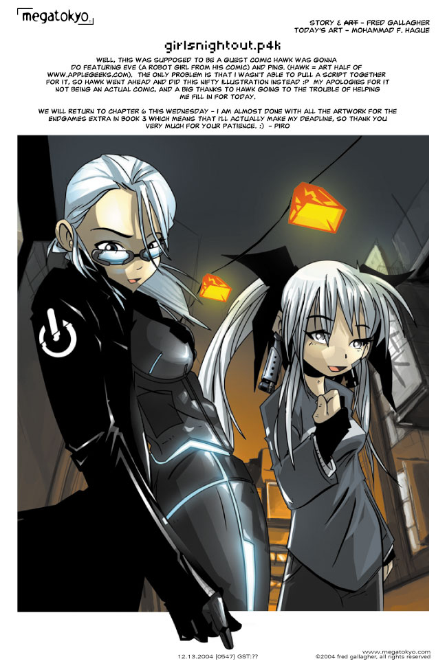 Comic 647: "guestart: girlsnightout.p4k", Guest Comic, Number 19, December 13th, 2004 Strip 647