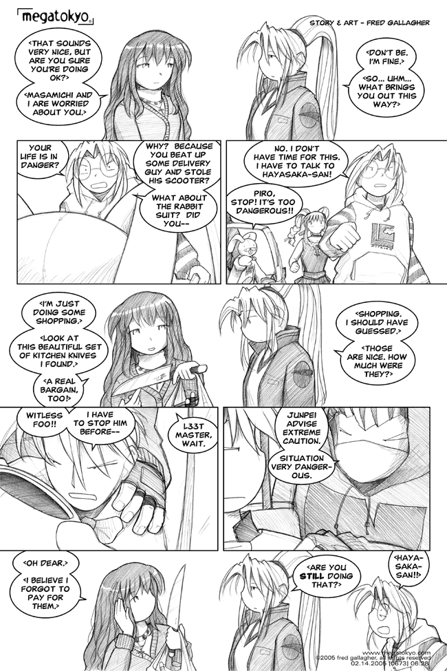 Comic 673: "bargain shopping", Chapter 6, Number 29, February 14th, 2005 Strip 673, Volume 4, Page 135