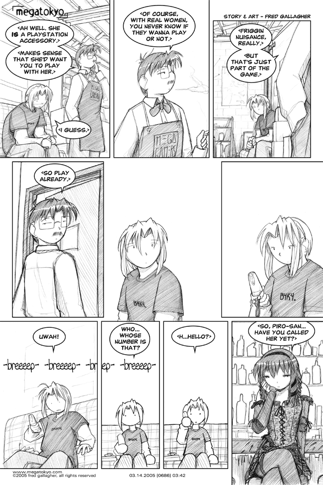 Comic 686: "so play already", Chapter 6, Number 41, March 14th, 2005 Strip 686, Volume 4, Page 147