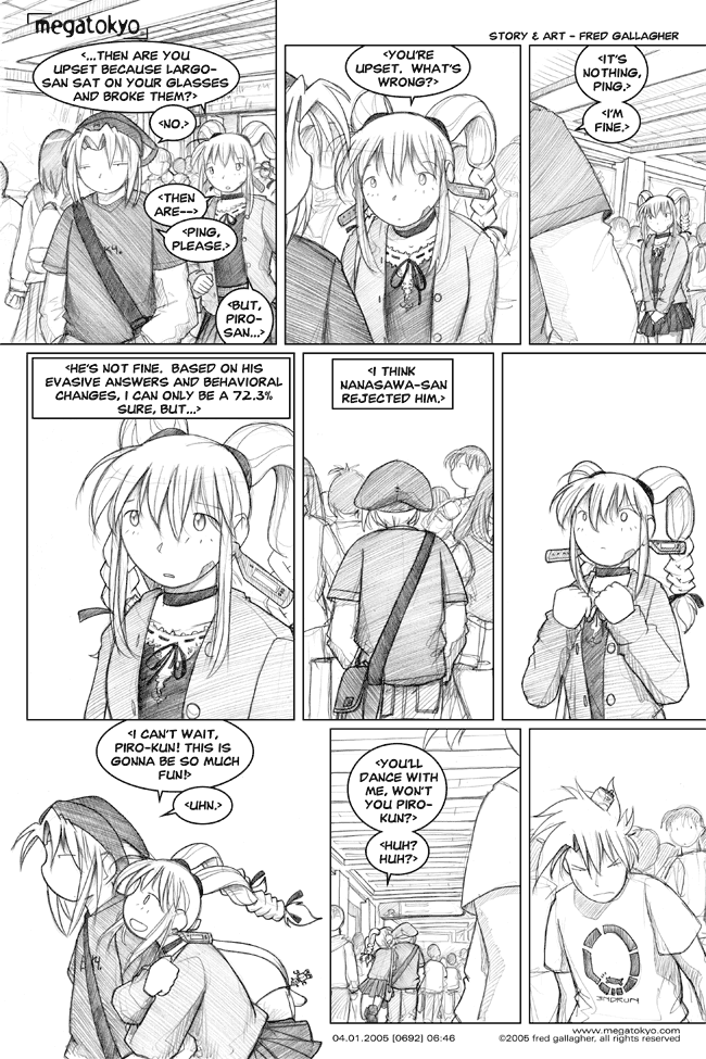 Comic 693: "you'll dance with me, won't you?", Chapter 6, Number 46, April 1st, 2005 Strip 693, Volume 4, Page 152