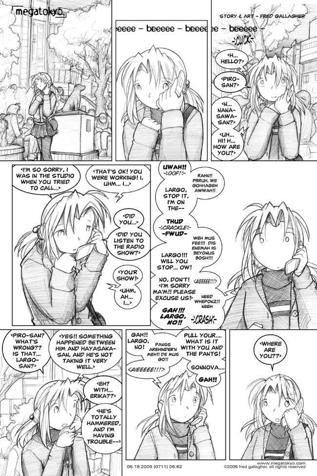 Comic 711: "not taking it very well", Chapter 6, Number 63, May 18th, 2005 Strip 711, Volume 4, Page 169