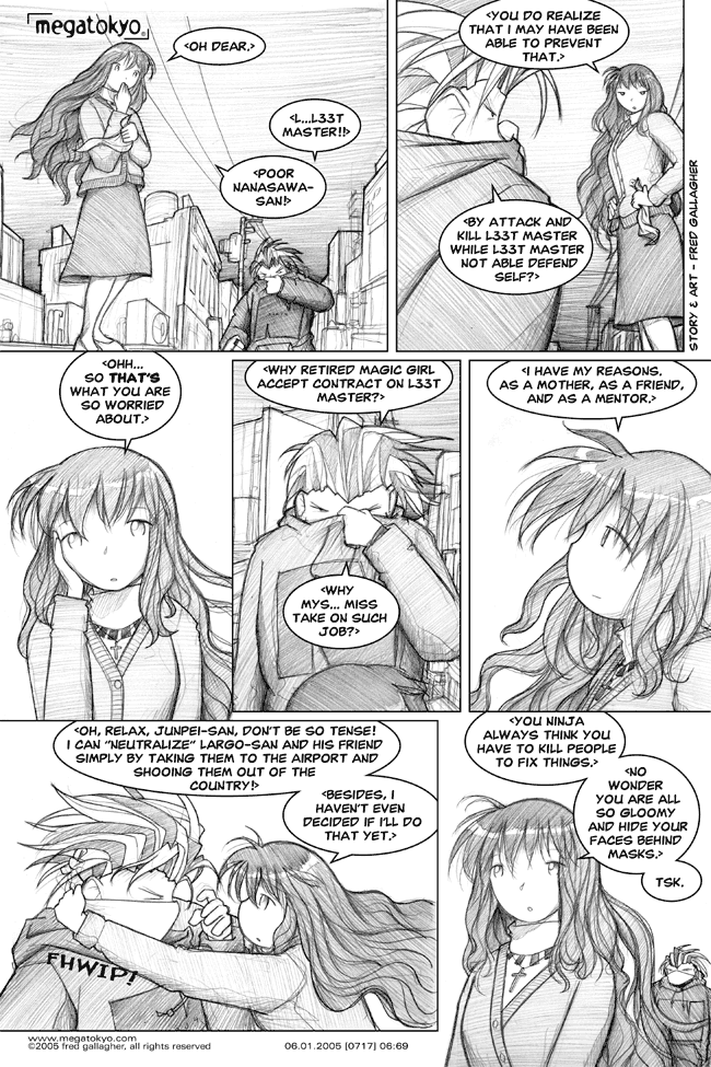 Comic 717: "i have my reasons", Chapter 6, Number 69, June 1st, 2005 Strip 717, Volume 4, Page 175