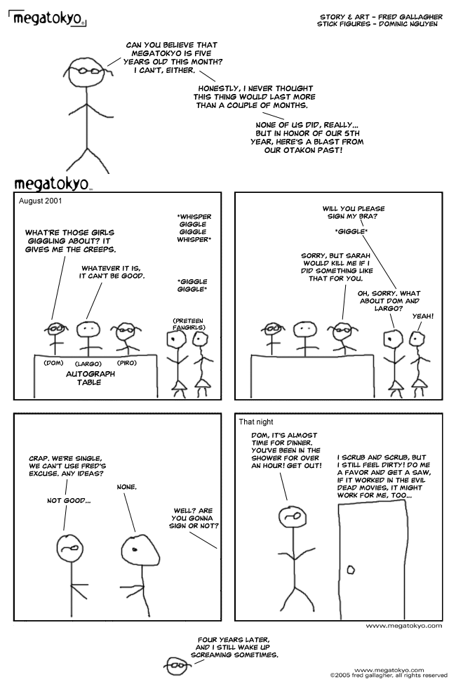 Comic 749: "SGD: A Blast from the Past", Shirt Guy Dom, Number 35, August 19th, 2005 Strip 749