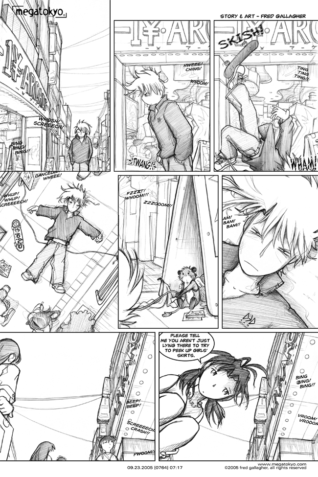 Comic 764: "tripping safeties", Chapter 7, Number 17, September 23rd, 2005 Strip 764, Volume 5, Page 25