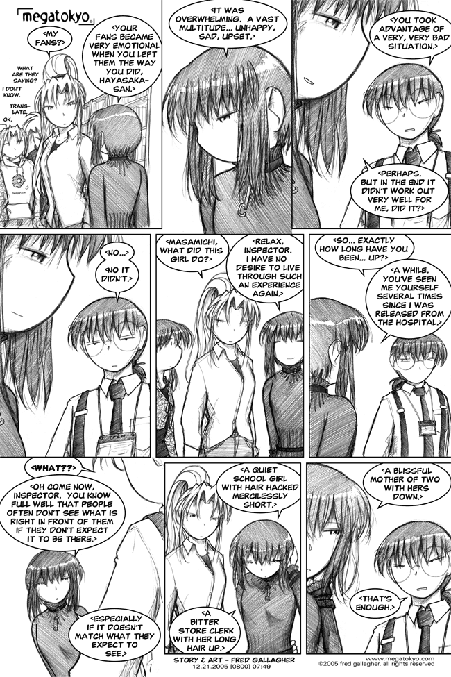 Comic 800: "hacked mercilessly short", Chapter 7, Number 49, December 21st, 2005 Strip 800, Volume 5, Page 57