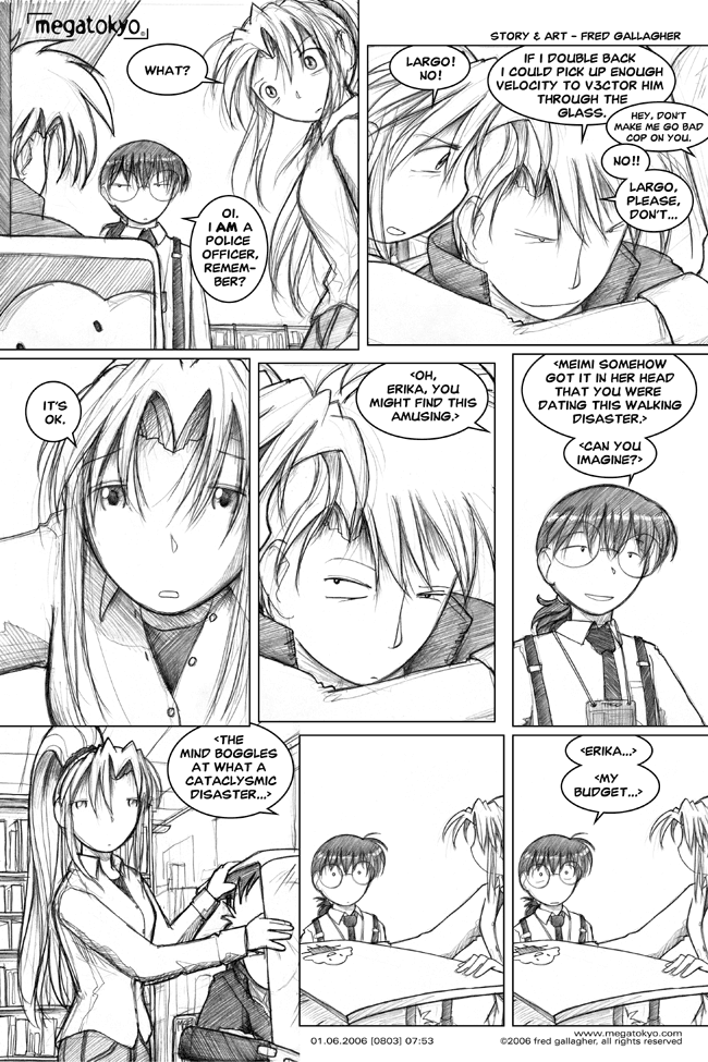 Comic 805: "a cataclysmic disaster", Chapter 7, Number 53, January 6th, 2006 Strip 805, Volume 5, Page 61