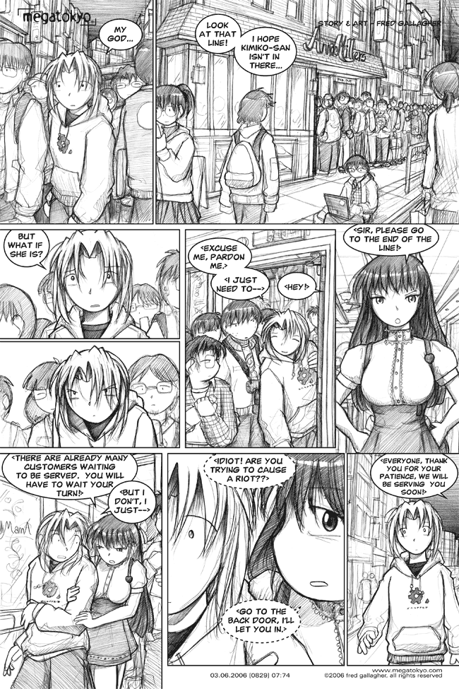 Comic 829: "the end of the line", Chapter 7, Number 74, March 6th, 2006 Strip 829, Volume 5, Page 82