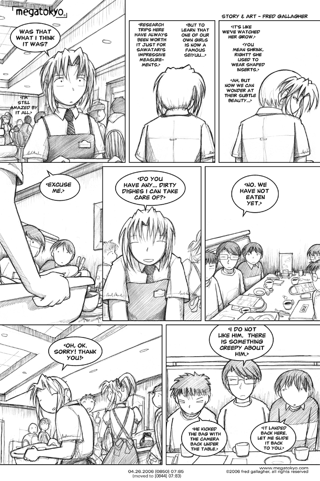 Comic 844: "dirty dishes", Chapter 7, Number 83, April 10th, 2006 Strip 844, Volume 5, Page 91