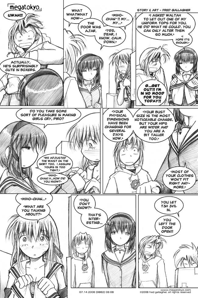 Comic 882: "letting out", Chapter 8, Number 8, July 14th, 2006 Strip 882, Volume 5, Page 122