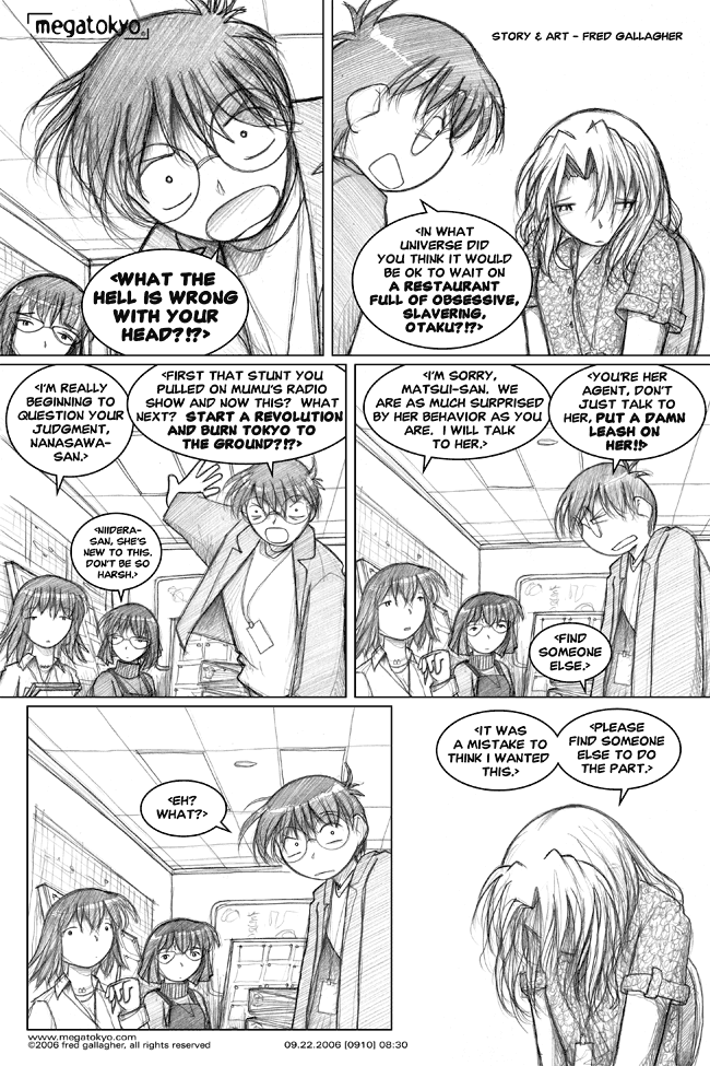 Comic 910: "find someone else", Chapter 8, Number 30, September 22nd, 2006 Strip 910, Volume 5, Page 144