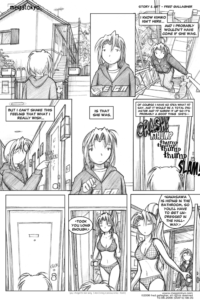 Comic 915: "shaking a feeling", Chapter 8, Number 35, October 6th, 2006 Strip 915, Volume 5, Page 149