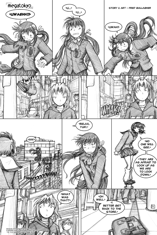 Comic 943: "looking up, looking down", Chapter 8, Number 62, December 12th, 2006 Strip 943, Volume 5, Page 176