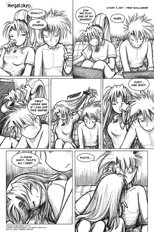 Comic 965: "a clean shot", Chapter 8, Number 82, February 7th, 2007 Strip 965, Volume 5, Page 197