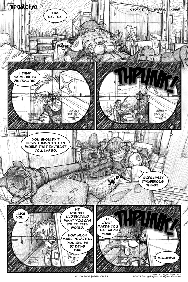 Comic 966: "distracted", Chapter 8, Number 83, February 9th, 2007 Strip 966, Volume 5, Page 198