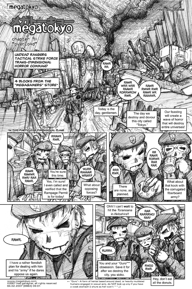 Comic 983: "Chapter 9: overlo4d", Chapter 9, Number 1, April 2nd, 2007 Strip 983