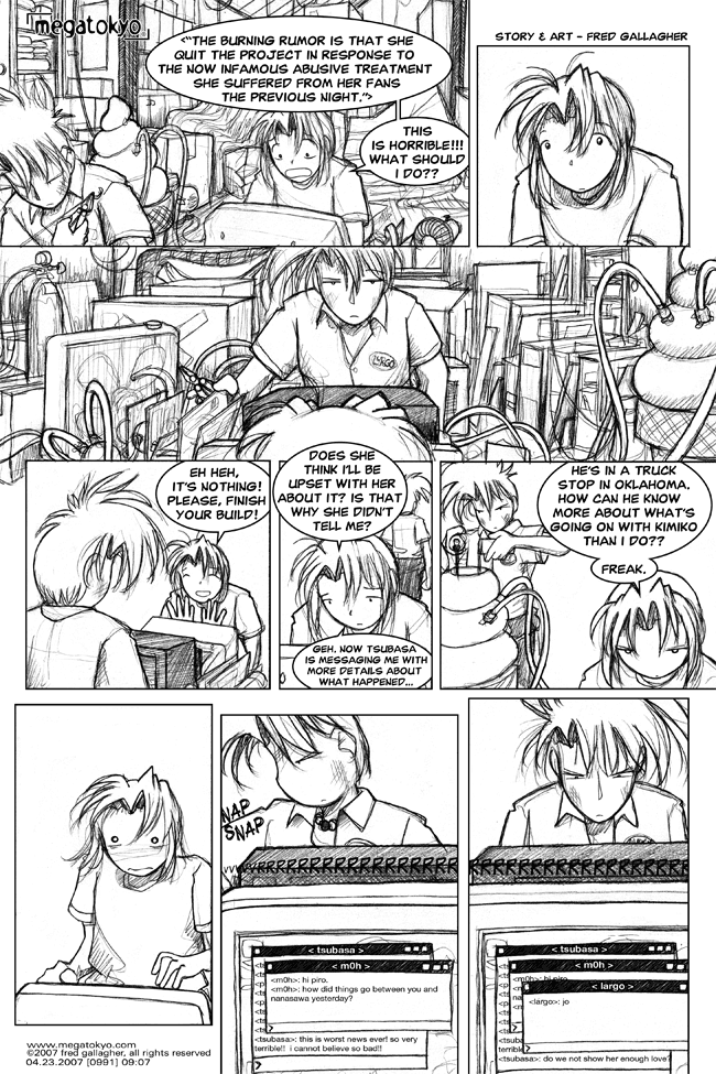 Comic 991: "incoming messages", Chapter 9, Number 7, April 23rd, 2007 Strip 991