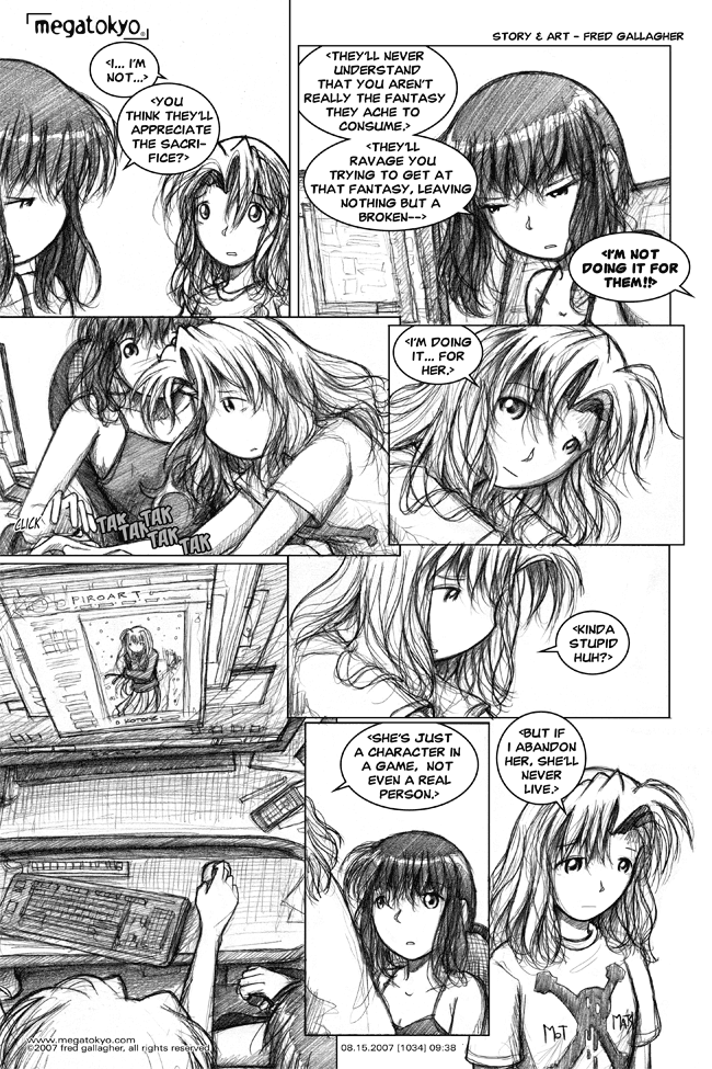 Comic 1034: "if i abandon her", Chapter 9, Number 38, August 15th, 2007 Strip 1034