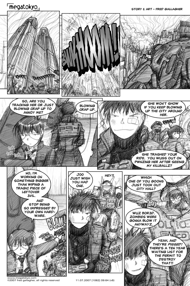 Comic 1062: "tragic piece of leftover 3v1l", Chapter 9, Number 64, November 7th, 2007 Strip 1062, Volume 6